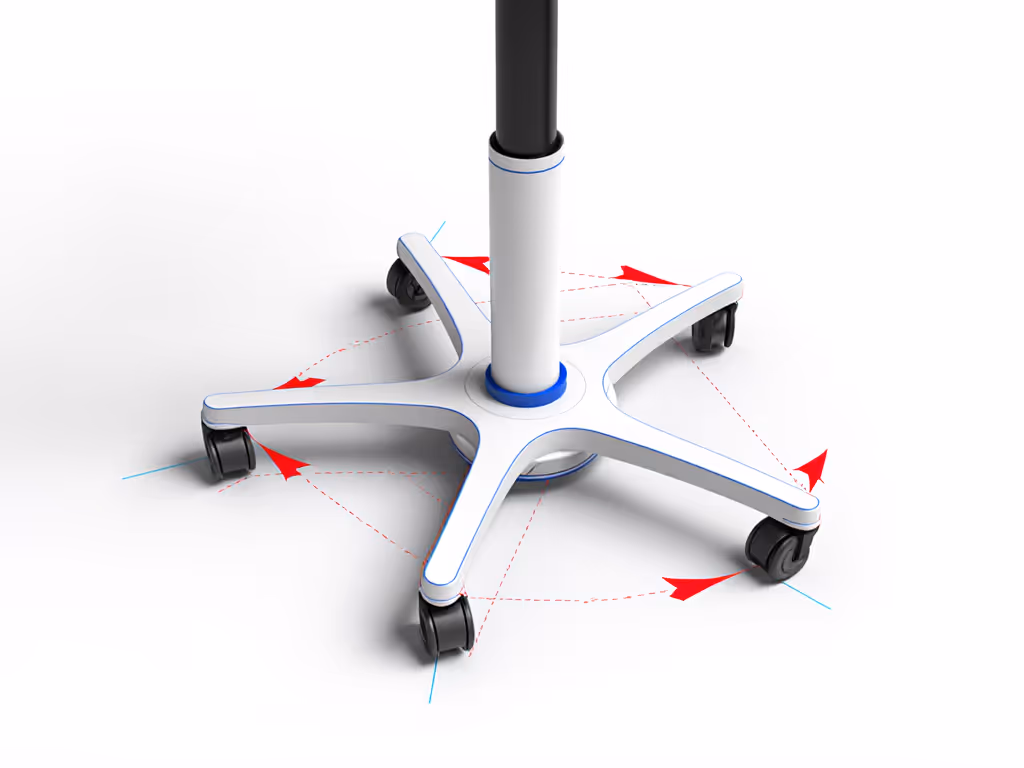 5-leg_patient_monitor_stand_base_demonstrating_stability_under_lateral_force