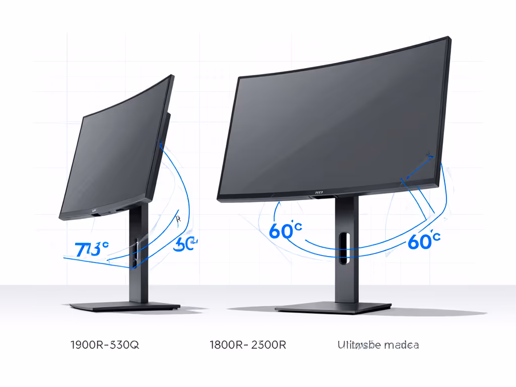 Comparison graphic showing tilt range requirements by curve radius