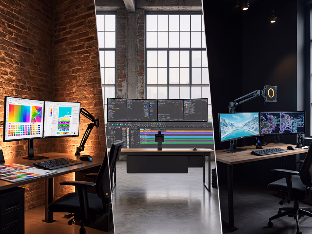 Creative Pro Monitor Setups: Design vs Video vs 3D Compared